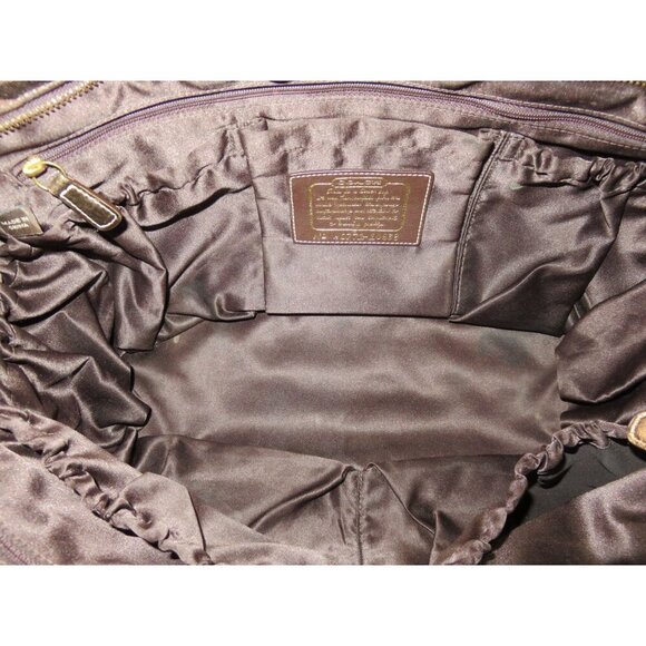Coach Cursive Creed Limited Edition Brown Signature Jacquard Copper Shimmer Tote - Picture 7 of 14